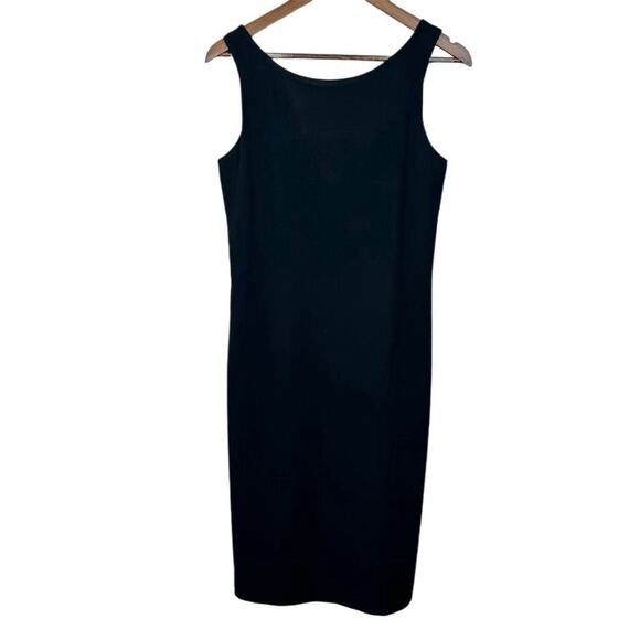 Bergdorf Goodman Women Black Sheath‎ Dress Size 6 Knee Length Formal Sleeveless - Picture 1 of 13